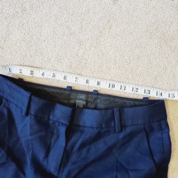 J Crew Favorite Fit Navy Wool Crepe Ankle Slim Trousers 2 - Picture 7 of 7